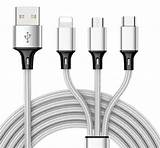 FAVELA 3 in 1 Charging Triple USB Cable Fast Charging Multi Pins for ...