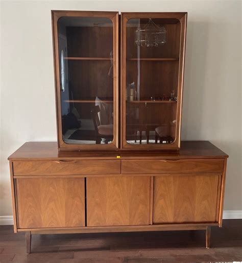 Haddon Hall Mid Century Modern Teak 2 Piece Hutch - Beck Auctions Inc.