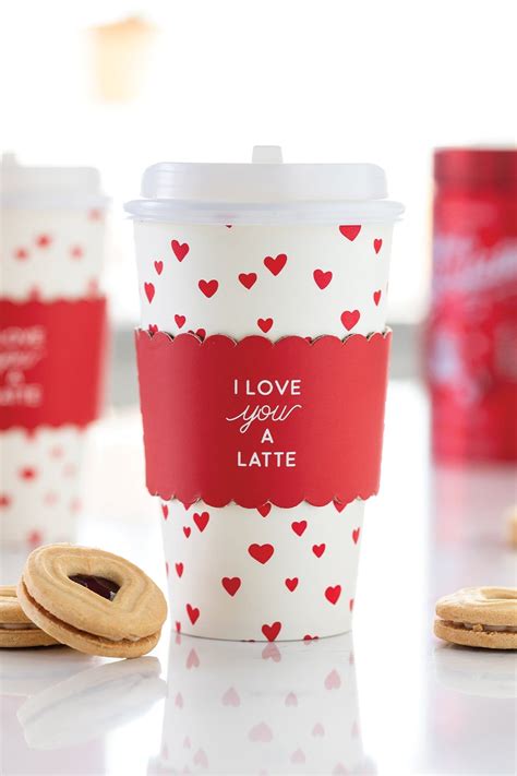Love You A Latte To-Go Cups (x8) | Coffee valentines, Hot cocoa bar, Latte
