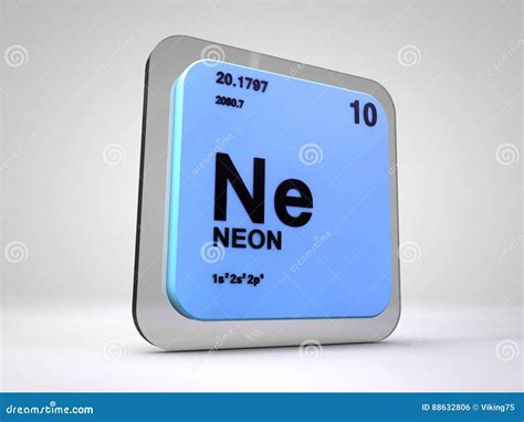 Neon - Ne - Chemical Element Periodic Table Stock Illustration ...