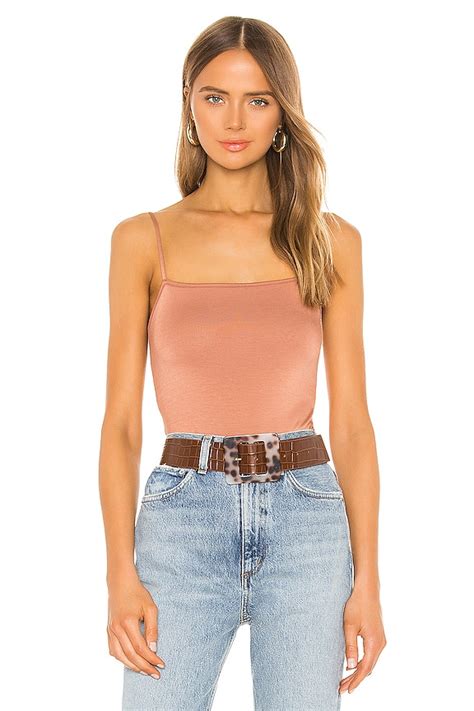 Enza Costa Strappy Bodysuit in Bronze | REVOLVE