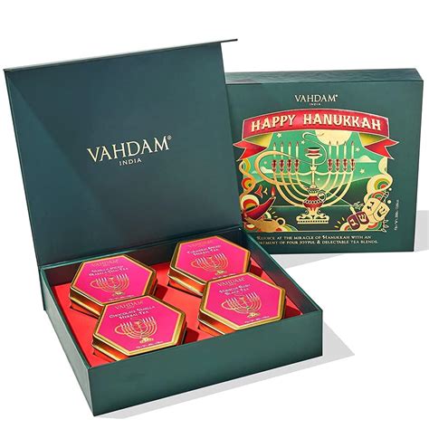 VAHDAM Hanukkah Gift Set - 4 TEAS, 100 SERVINGS, India | Ubuy