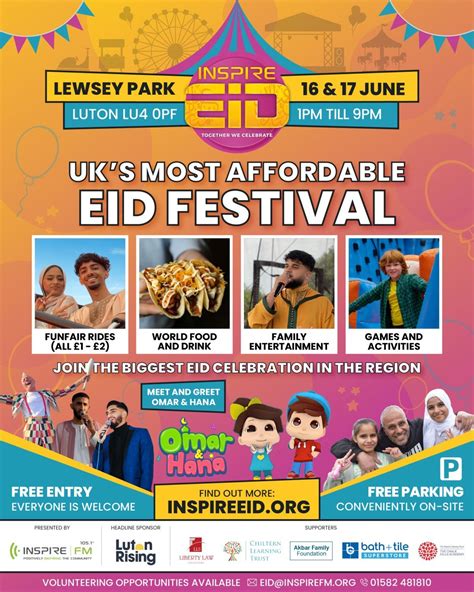 INSPIRE EID FESTIVAL 2024 - LUTON, Lewsey Park, Luton | AllEvents.in