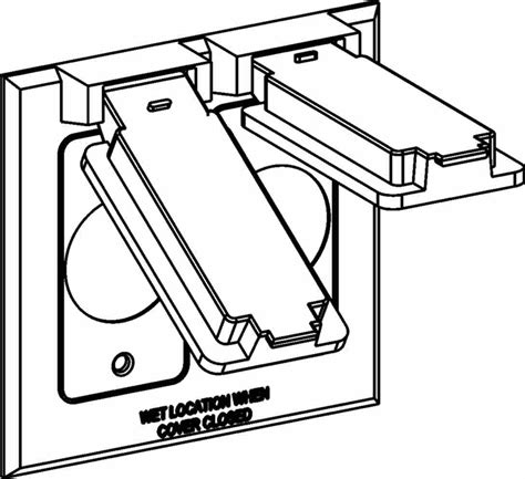Orbit 2C-2S-WH Electric Box Cover, 1.406" Diameter Openings Zinc ...