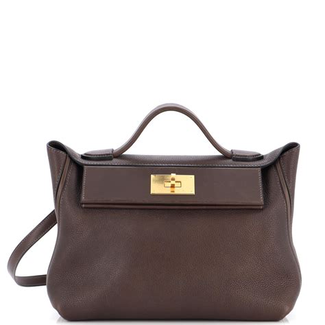 Hermes 24/24 Bag Barenia Faubourg 29 For Sale at 1stDibs