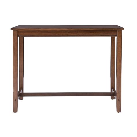 Linon Claridge Rustic Brown Transitional Counter Table, Wood Veneer ...