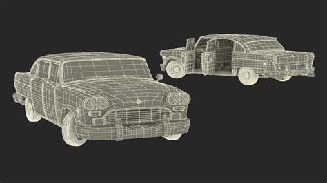 3D model Vintage Checker Marathon Taxi Rigged for Cinema 4D | 3D Molier ...