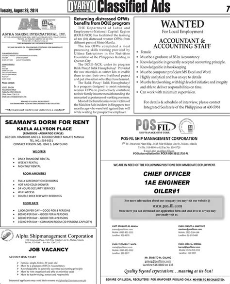 Image result for Classified Ads Example