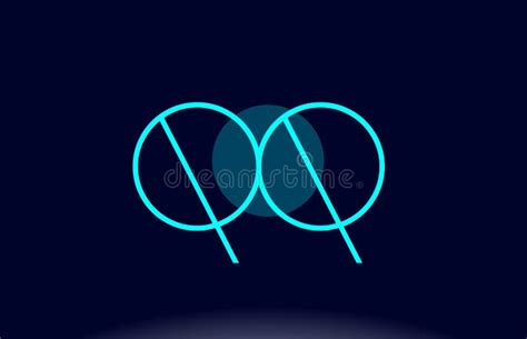Qq Q Q Blue Line Circle Alphabet Letter Logo Icon Template Vector ...