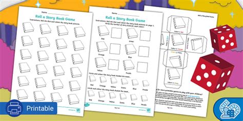 Roll a Story Book Dice Game (teacher made) - Twinkl