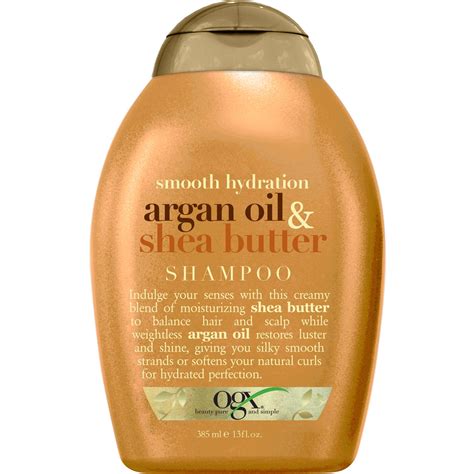 OGX Smooth Hydration Argan Oil & Shea Butter Shampoo, 13 Oz - Walmart.com