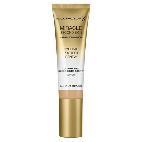 Max Factor Miracle Second Skin Hydrating Foundation, Fair-Light - 30 Ml ...
