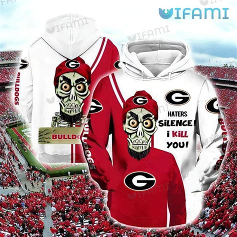 Georgia Bulldogs Hoodie 3D Achmed Skull Georgia Bulldogs Gift - Bluefink