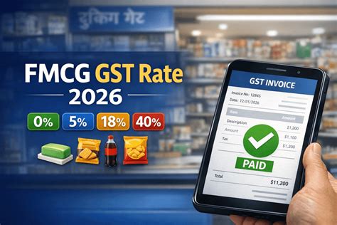 FMCG GST Rate List 2026 with HSN Codes | Kirana Store Guide