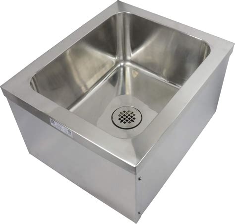 GSW Commercial Stainless Steel Floor Mount Mop Sink With Strainer ...