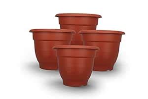 Halsey Round Shape Modern Design Durable Plastic Plant Pot for ...