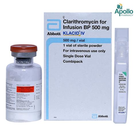 KLACID 500MG INJECTION Price, Uses, Side Effects, Composition - Apollo ...