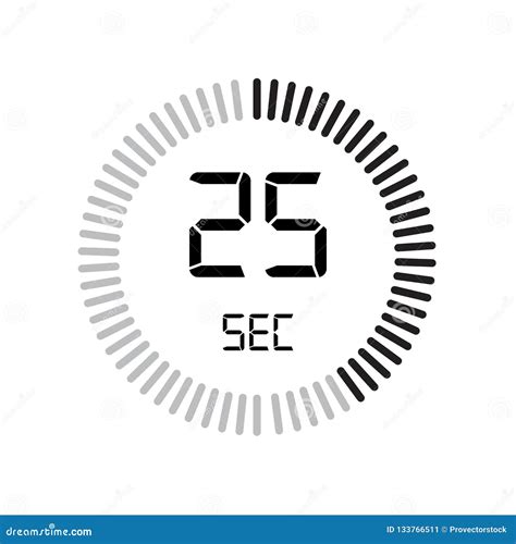 The 25 Seconds Icon, Digital Timer. Clock And Watch, Timer, Countdown ...