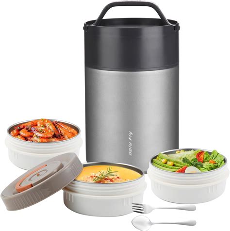 Amazon.com: Thermos Food Container, Hot Food Container, 3 Tier ...