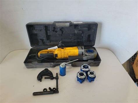 Image result for Using a Portable Electric Pipe Threader