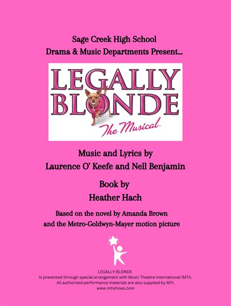 Legally Blonde The Musical at Sage Creek High School - Performances ...