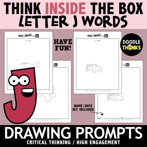 Think INSIDE the Box Letter J Words Finish the Picture Drawing Prompts
