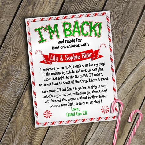 Printable Elf Welcome Letter - Printable Board Games
