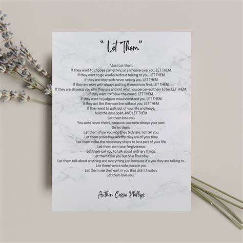 Let Them Poem 8.5x11 DIGITAL Print - Etsy