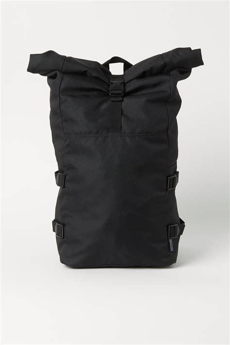 Roll-top backpack - Black - Men | H&M IN