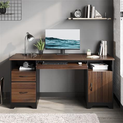 Bestier 59” Executive Desk with 2 Drawers, India | Ubuy