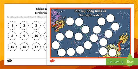 Chinese Dragon for top marks in Numbering