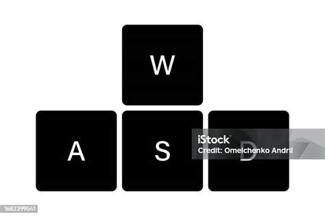 Keyboard Wasd Buttons Icon Set Stock Illustration - Download Image Now ...