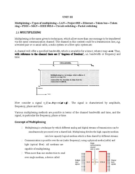 MUX, MAC - Types of Multiplexing in Optical Networks (802 Standards ...