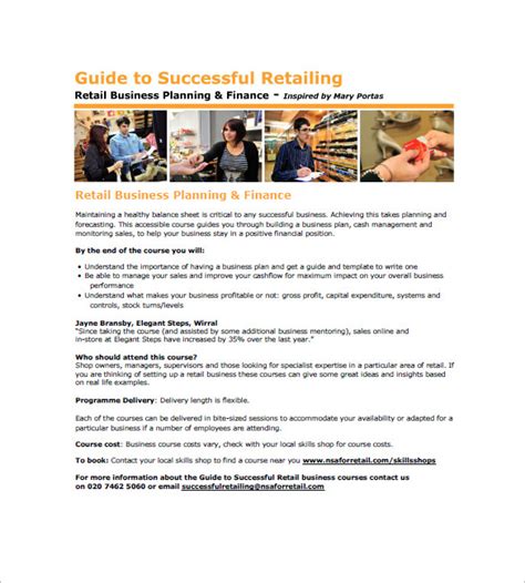 Retail Business Plan Template 的图像结果