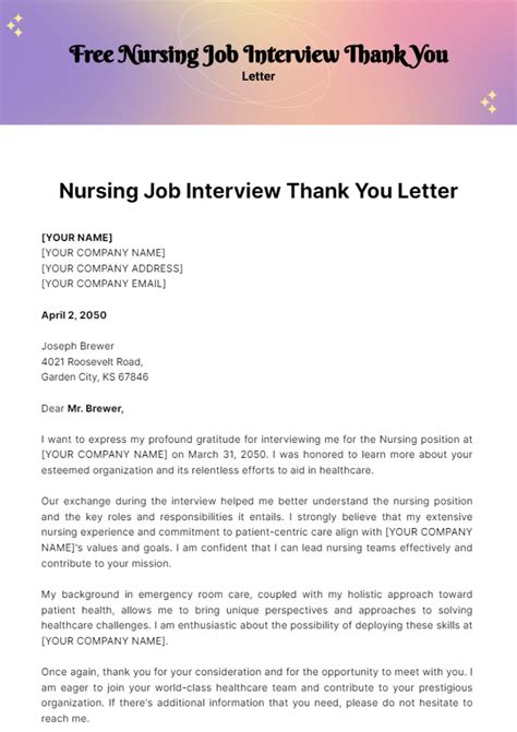 Post Job Interview Thank You Letter Template Free Template - Infoupdate.org