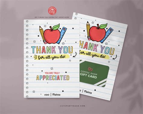 Downloadable Printable Teacher Appreciation Cards Use These Printableteacher Appreciation Week ...