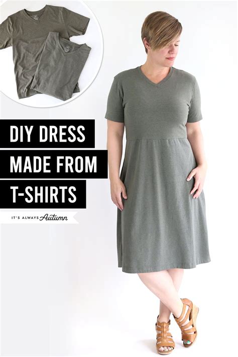 Diy t shirt dress – Artofit