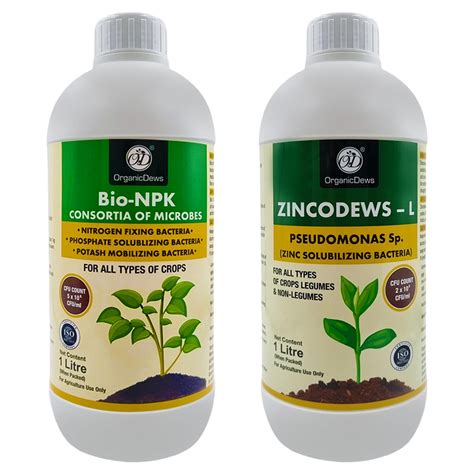 OrganicDews Bio NPK consortia (5x10^8 CFU/ml) 1 Litre + Zinc ...