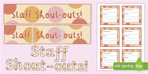 Staff Shout-Out Display Pack (teacher made) - Twinkl