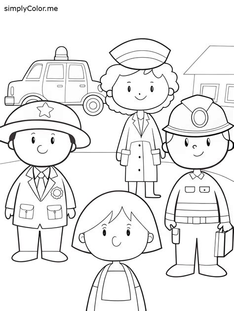 Community helpers coloring page | Community helpers worksheets ...