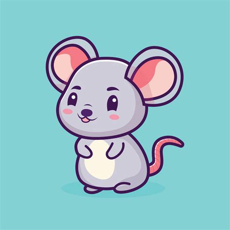 Cute little Rat cartoon vector illustration for comic and kids book ...