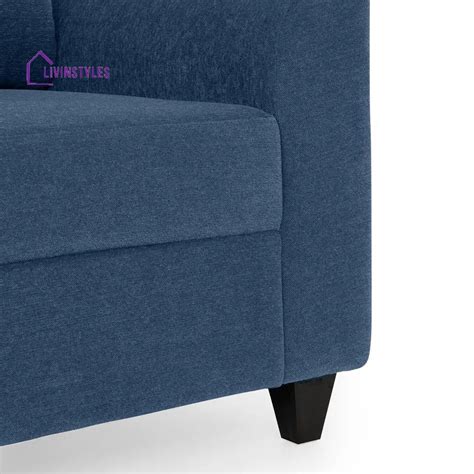 Zivo Plus Twilight Blue Fabric Sofa Set 3 Seater Sofa with Lounger ...