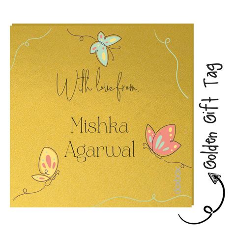 Golden Gift Tag - Butterfly – Popup Kids