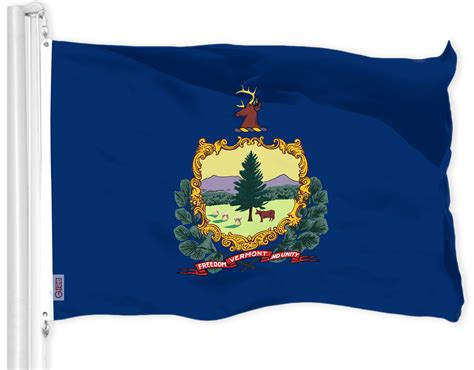 G128 Vermont VT State Flag | 3x5 Ft | LiteWeave Pro Series Printed 300D ...