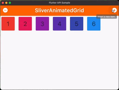 Griddelegate Flutter Example 的图像结果