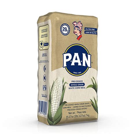 P.A.N. Whole Grain White Corn Meal - Pre-cooked Gluten Free Flour for ...