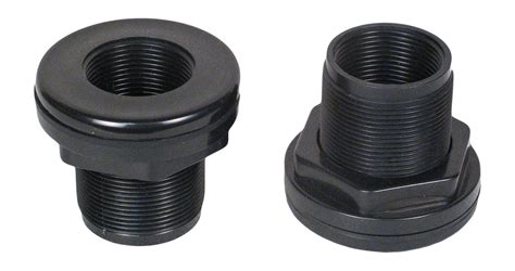 CPR Aquatic BHCPR125TTx2 1-1/4" Thread x Thread ABS Bulkheads (Set of 2 ...