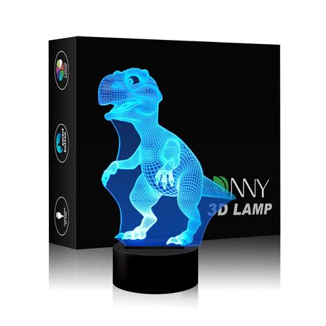 Dinosaur 3D Illusion LED Night Lamp Desk Lamp 3D Optical Illusion ...