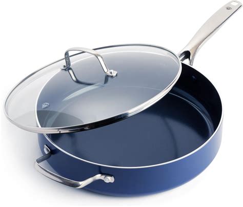 Amazon.com: Blue Diamond 5QT Saute Pan Jumbo Cooker Skillet with Helper ...