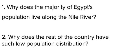 Given what you know about the physical geography of Egypt, what ...